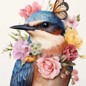 Bird With A Flower Crown Barn Swallow 3