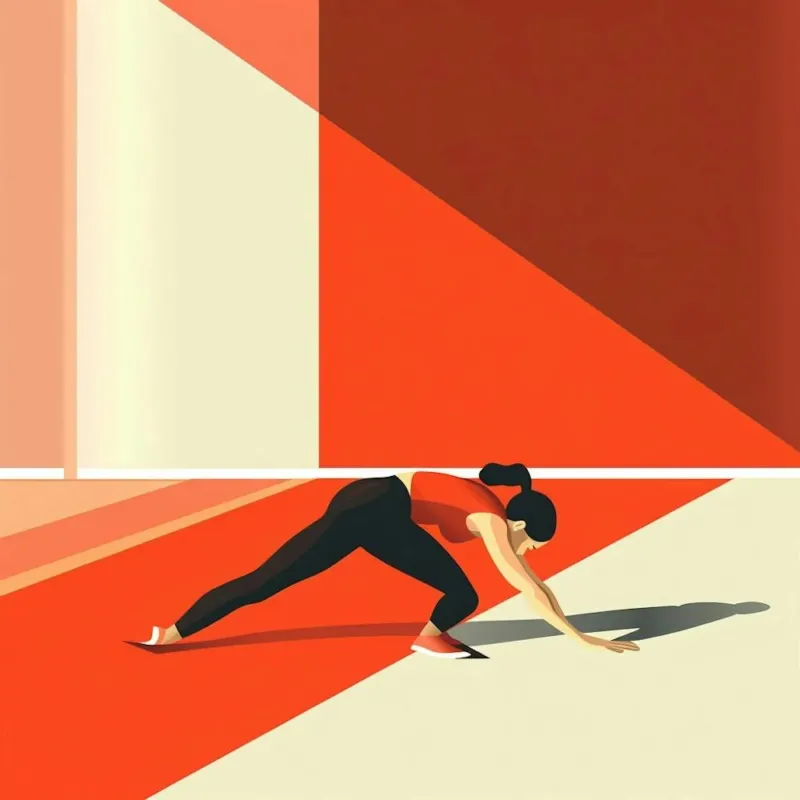 Illustration Of A Woman Stretching
