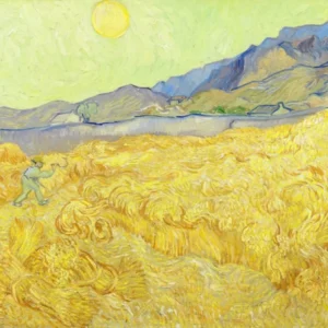 Wheatfield With A Reaper (1889), Vincent Van Gogh