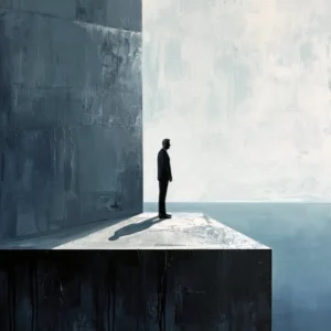 Man Standing On Ledge, Minimalism