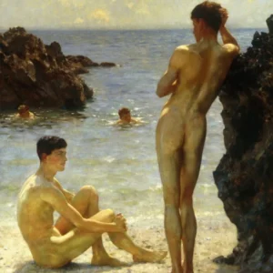 Lovers Of The Sun, 1923 By Henry Scott Tuke