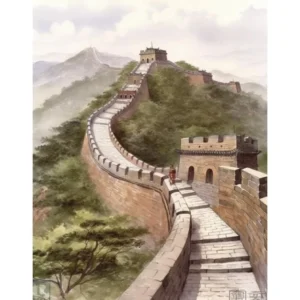 The Great Wall Of China 3 Watercolour Travel Poster
