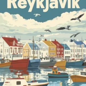 Aihrgdesign A Classic 1960s Travel Poster For Reykjavik