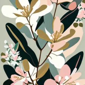 Rhododendron Wildflower Modern Muted Colours
