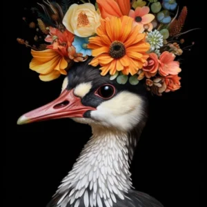 Bird With A Flower Crown Grebe 2