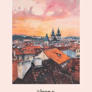 Mornings In Prague Rooftops Morning Skyline 4