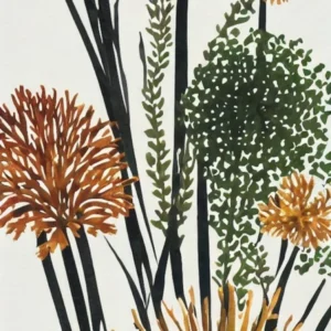 Acropora Cytherea Vintage Graphic Watercolour