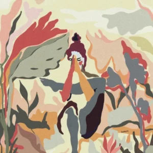 Namaste Abstract Tropical Yoga Print