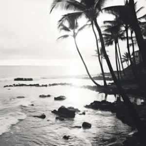 Hawaii Black And White Analogue Photograph 3
