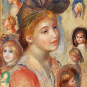 Study Of Girls Heads (1893), Pierre Auguste Renoir