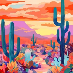 Colourful Desert Illustration 7