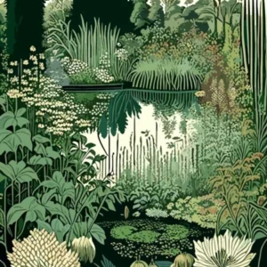 Claude Monet Foundation Gardens, France Vintage Botanical