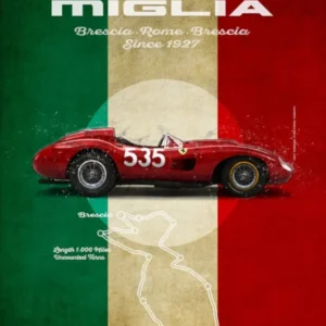 Mille Miglia 1957, Ferrari 315S, Taruffi