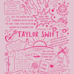 Taylor Swift Pink Doodle Lyrics