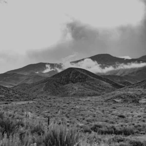 Black And White Mountain Landscape