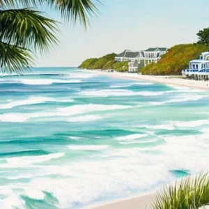 Wrightsville Beach, North Carolina Contemporary Illustration 1