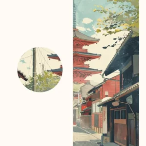 Osaka Japan 2 Cut Out Travel Poster