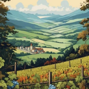 Gr54 France Vintage Travel Illustration