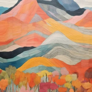 Beinn Mhanach Scotland Colourful Mountain Illustration