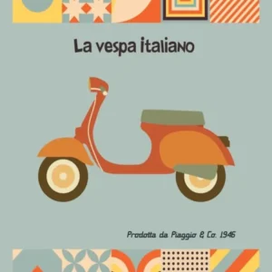 Vespa Print Mid Century Modern Vintage Poster 60s Wall Art Italy Scooter Moped Retro Print Handmadevintage Poster Pop Culture