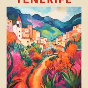 Tenerife Spain 3 Fauvist Travel Poster