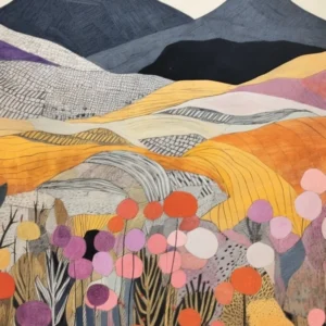 Beinn Tulaichean Scotland 2 Colourful Mountain Illustration
