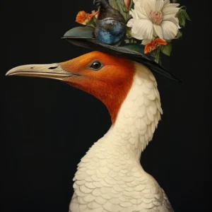 Bird With A Flower Crown Canvasback 1