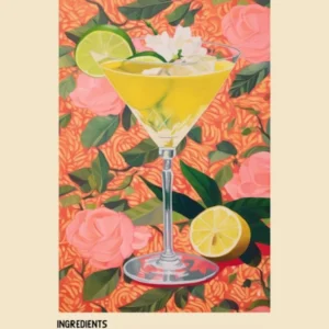 Margarita Cocktail Ingredients Poster