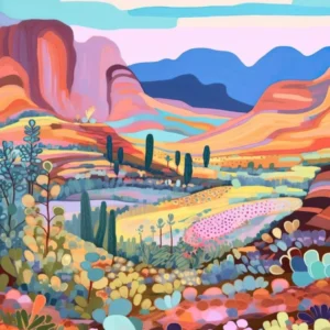 Colourful Desert Illustration 11
