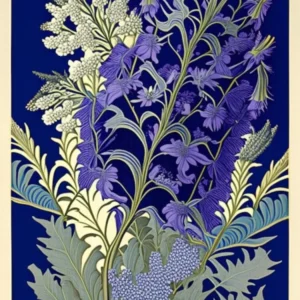 Jacaranda 2 Floral Botanical Vintage Poster Flower
