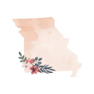 Missouri Watercolor Floral State