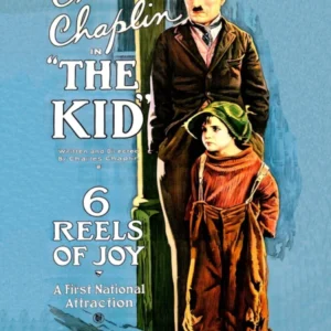The Kid, Charles Chaplin, 1921, Vintage Movie Poster, Comedy, Silence Film