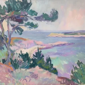 Lilac Seas Painting Inspired By Paul Cezanne