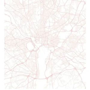 Washington Dc Light Pink Minimal Street Map
