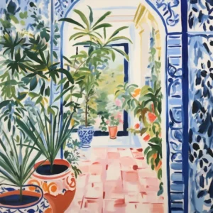 Matisse Inspired Fauvism Italian Leafy Garden Poster