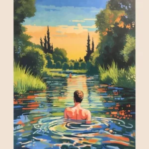 Wild Swimming At River Waveney Suffolk 1 Poster