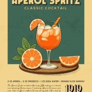 Aperol Spritz Classic Cocktail Dining Room