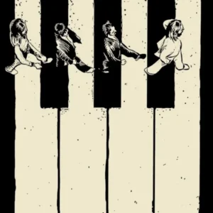 Piano Keys the beatles band music