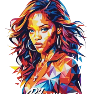 Rihanna 03 Portrait Music Icon WPAP Pop Art Style