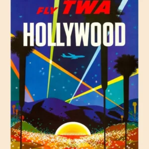 Twa Travel Poster For Los Angeles Jet By David Klein