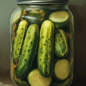 Vintage Pickle Jars Retro Food Art