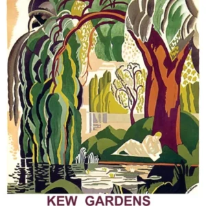 Kew Gardens London Vintage Poster
