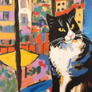 Painting Of A Cat In Istanbul Turkey 1