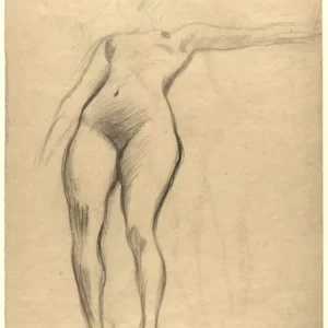 Figure Study (Draft Illustration), And Detailed Studies, Gustav Klimt