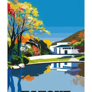 Hakone Open Air Museum Colourful Illustration Poster