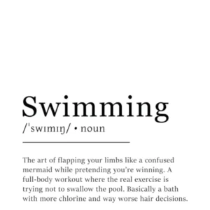 Swimming Definition Poster - Dictionary