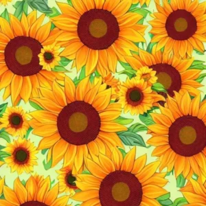 Sunflower 2 Repeat Retro Flower
