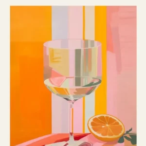 Vino Bianco Retro Italian Wine Poster
