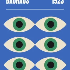 Bauhaus Eyes, mystic, evil eye, 70s, 80s, 90s, contemporary, exhibition, blue, vintage, retro, geometric, modern, pop, abstract, art, shapes,