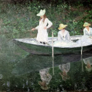 Three Women In A Boat, Claude Monet